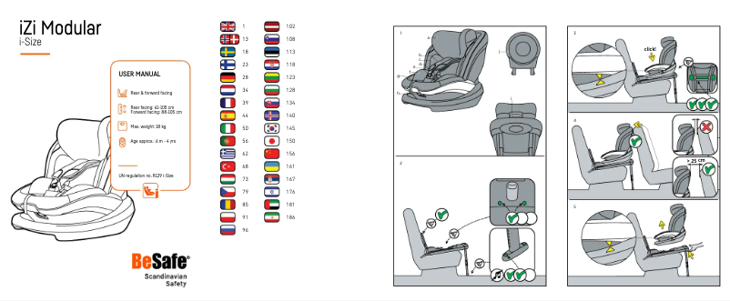 Page 1 de la notice Manuel utilisateur BeSafe iZi Modular X1 i-Size