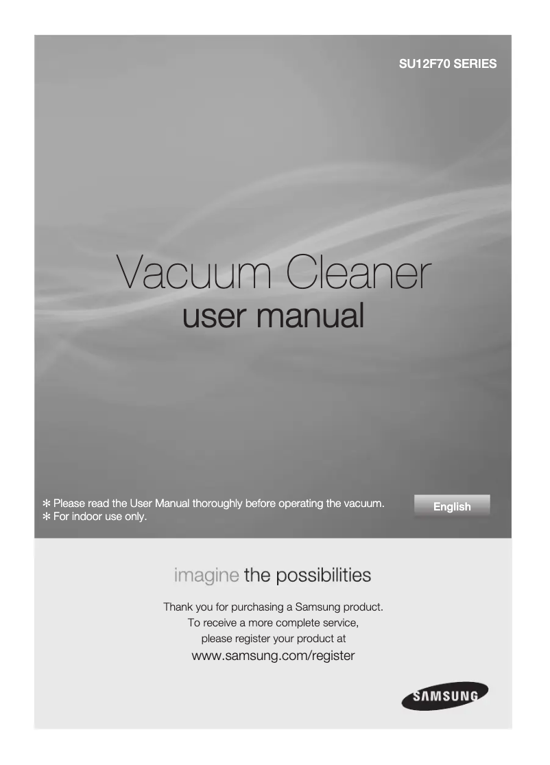 Page 1 de la notice Manuel utilisateur Samsung SU12F70SD