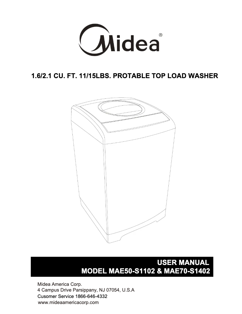 Page n°1 - Manuel utilisateur Midea MAE50-S1102