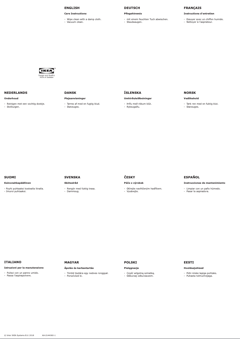 Imagen de la primera página del manual del dispositivo SVENARNE 905.608.60