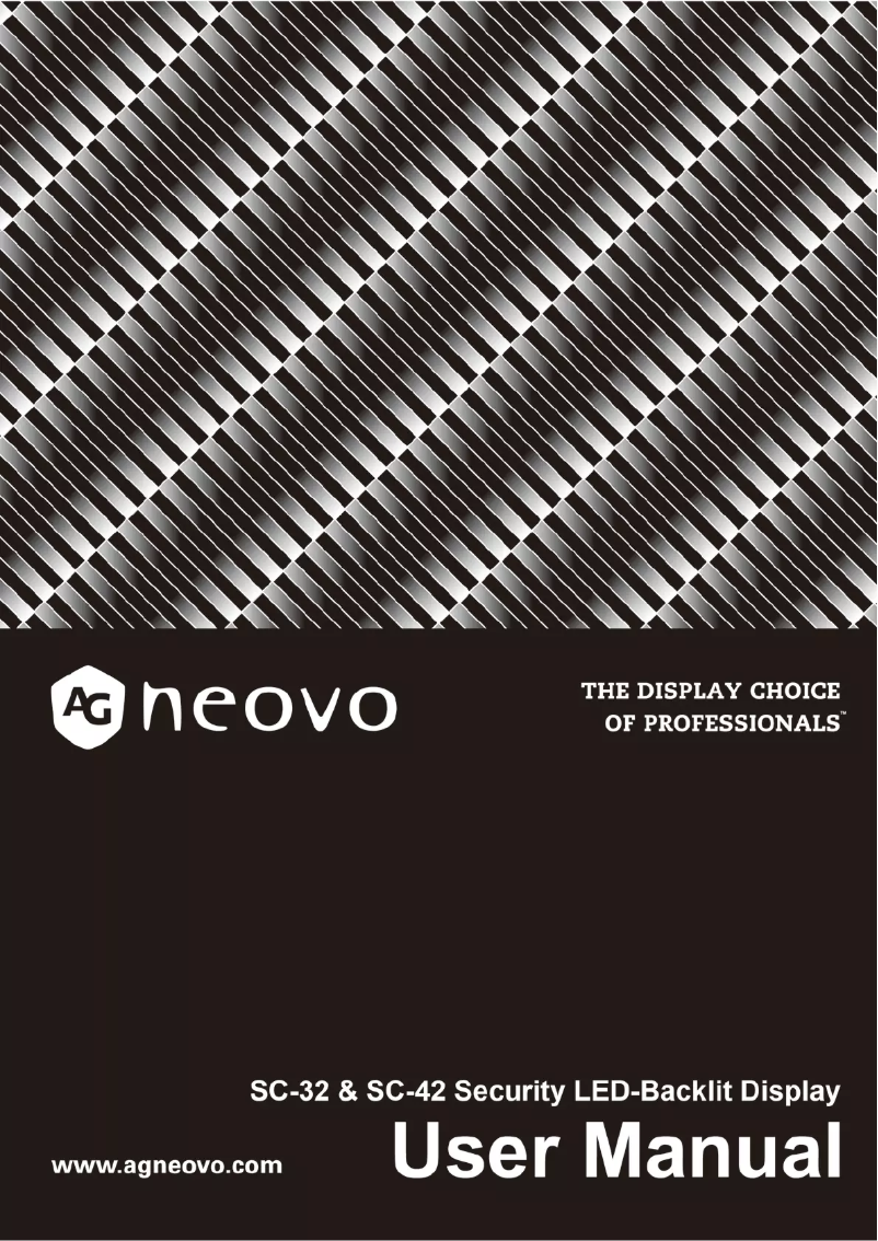 Page 1 de la notice Manuel utilisateur AG Neovo SC-42