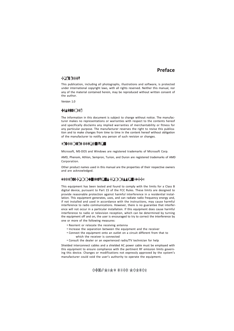 Page n°1 - Manuel utilisateur ECS A960M-MV