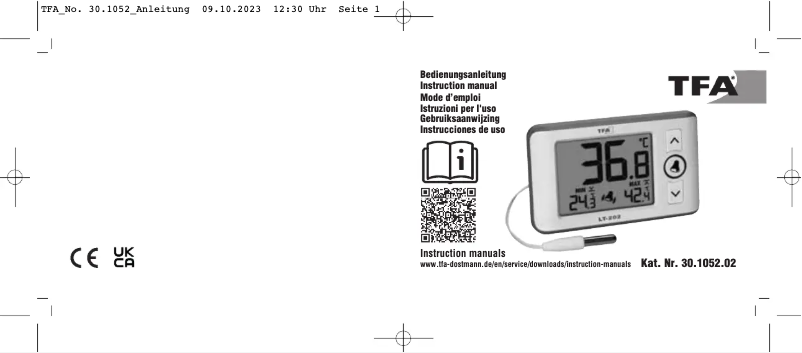 Imagen de la primera página del manual del dispositivo LT 30.1052.02