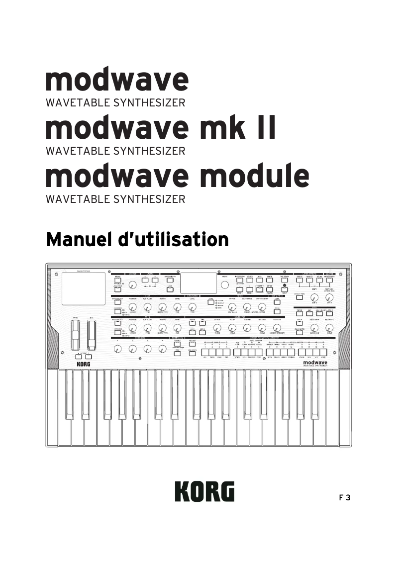 Image de la première page du manuel de l'appareil Modwave MKII