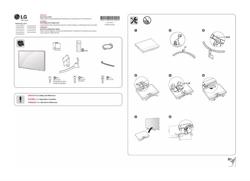 Page n°1 - Manuel utilisateur LG 49UK6250PUB