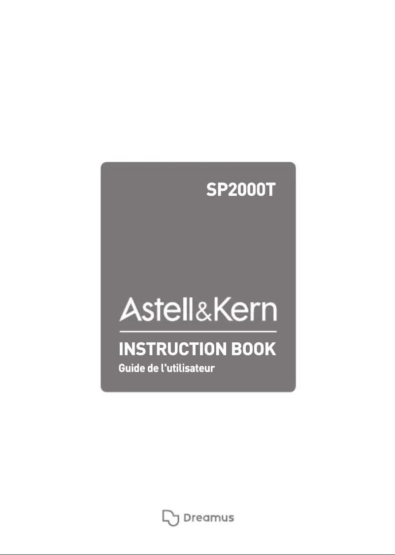 Page n°1 - Manuel utilisateur Astell&Kern A&ultima SP2000T
