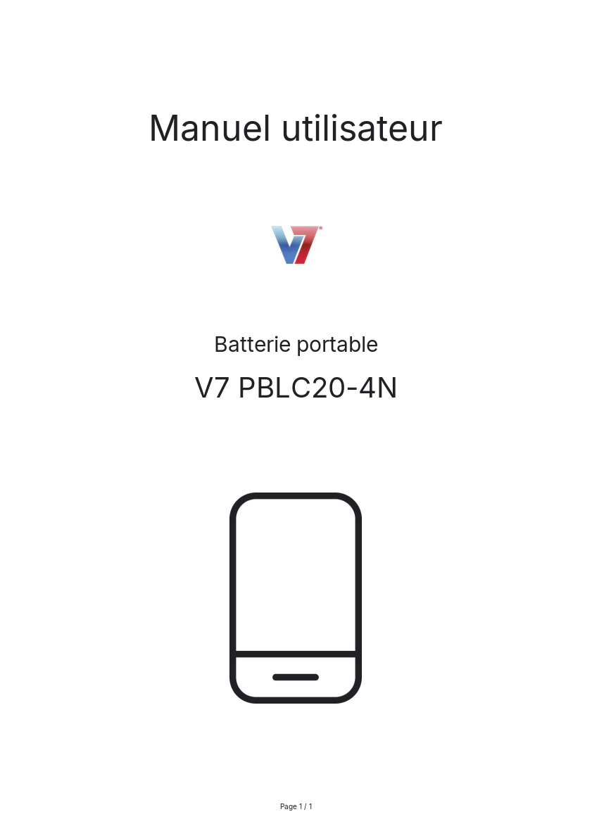 Image de la première page du manuel de l'appareil PBLC20-4N