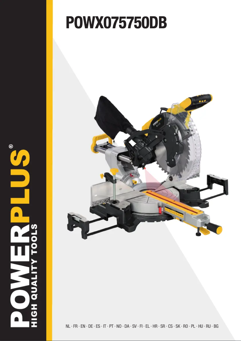 Page n°1 - Manuel utilisateur PowerPlus POWX075750DB