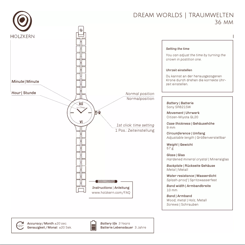 Image de la première page du manuel de l'appareil Tagtraum
