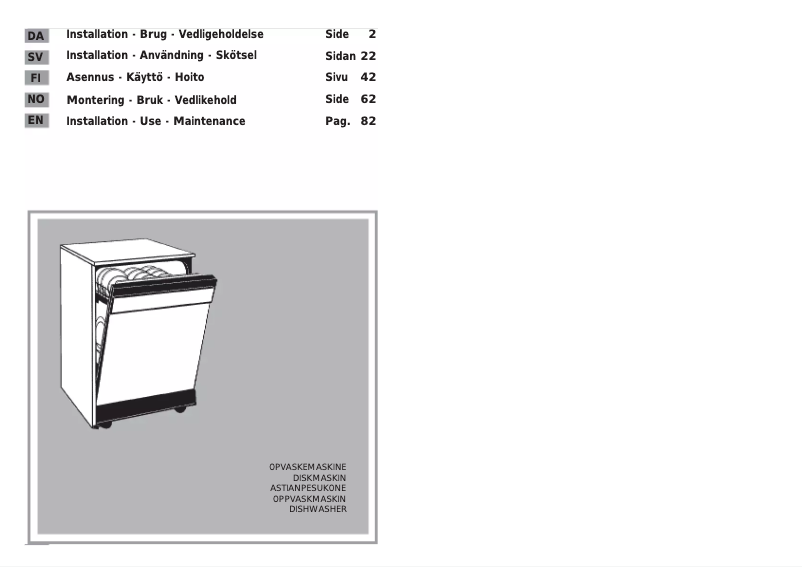 Page n°1 - Manuel utilisateur Candy CDF615T-86S
