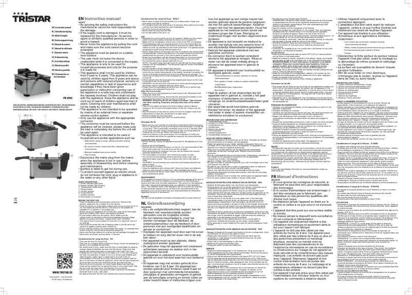 Page 1 de la notice Manuel utilisateur TriStar FR-6949