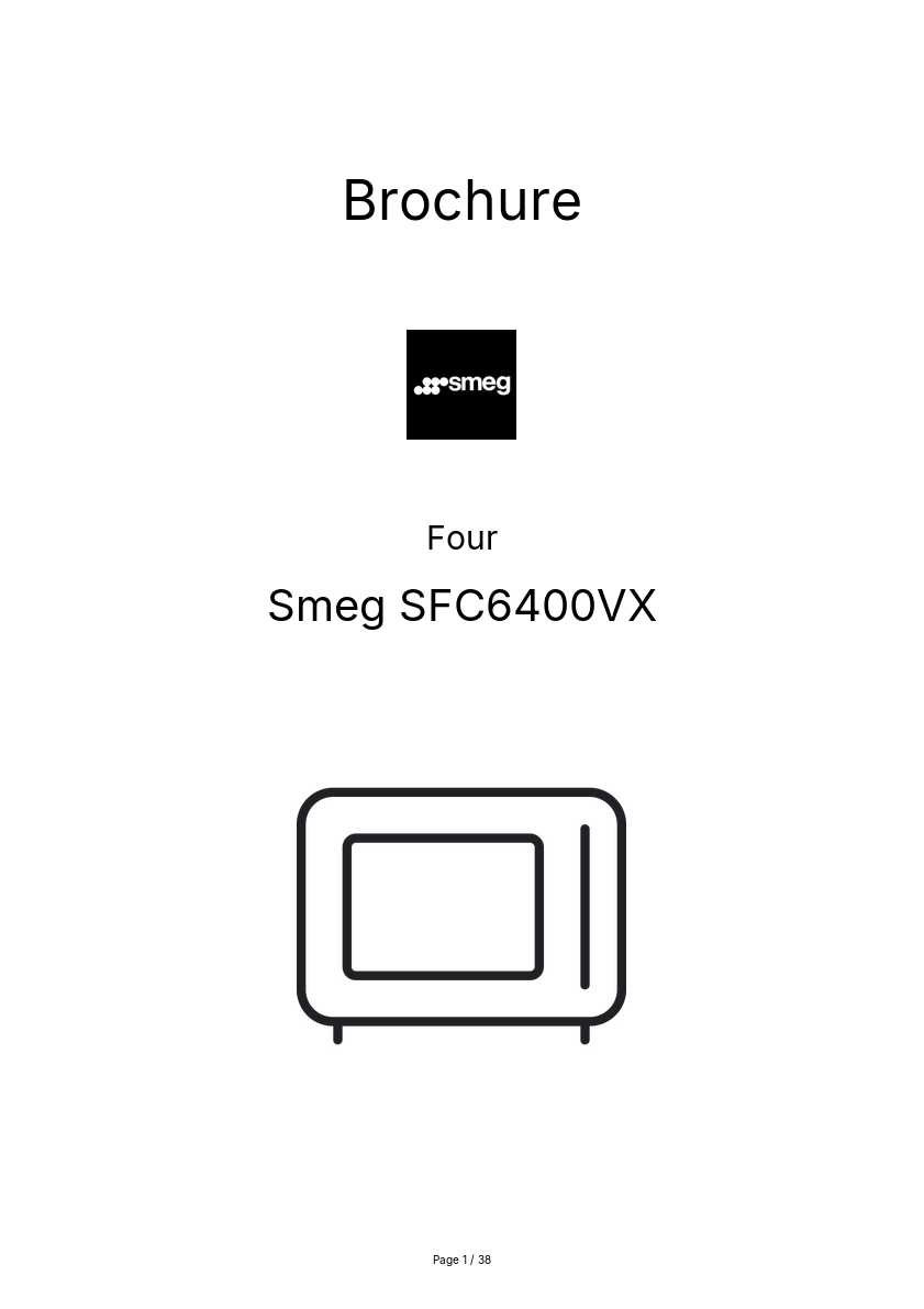 Page n°1 - Brochure Smeg SFC6400VX