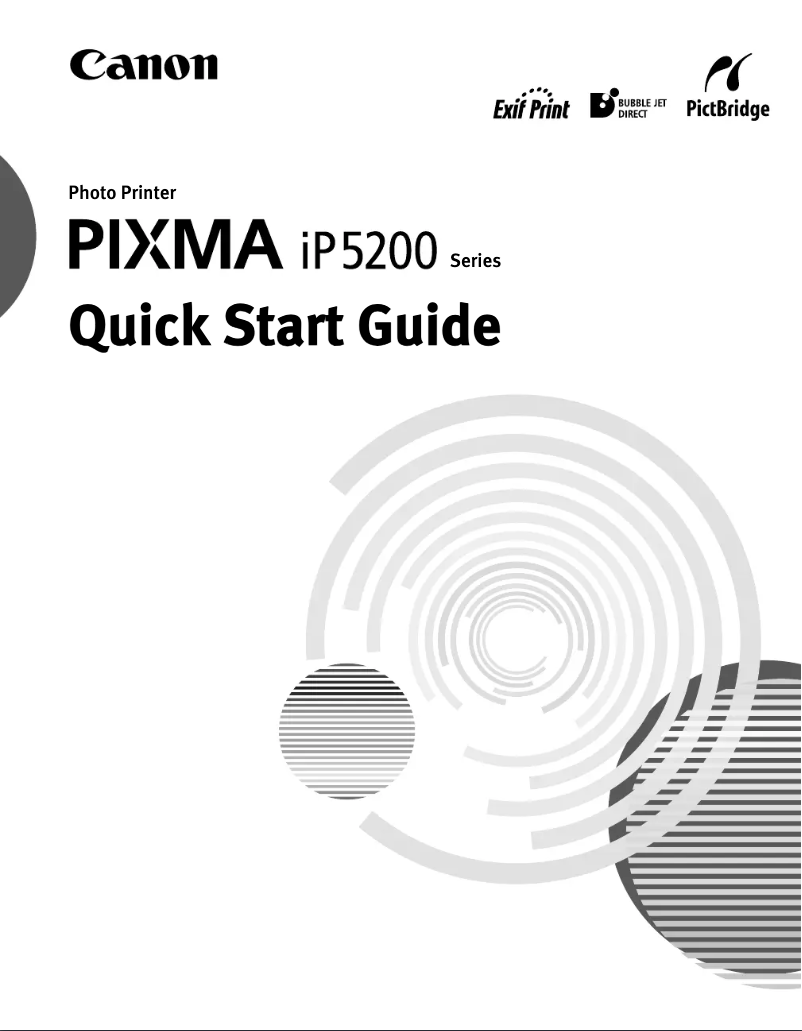 Image de la première page du manuel de l'appareil Pixma iP5200