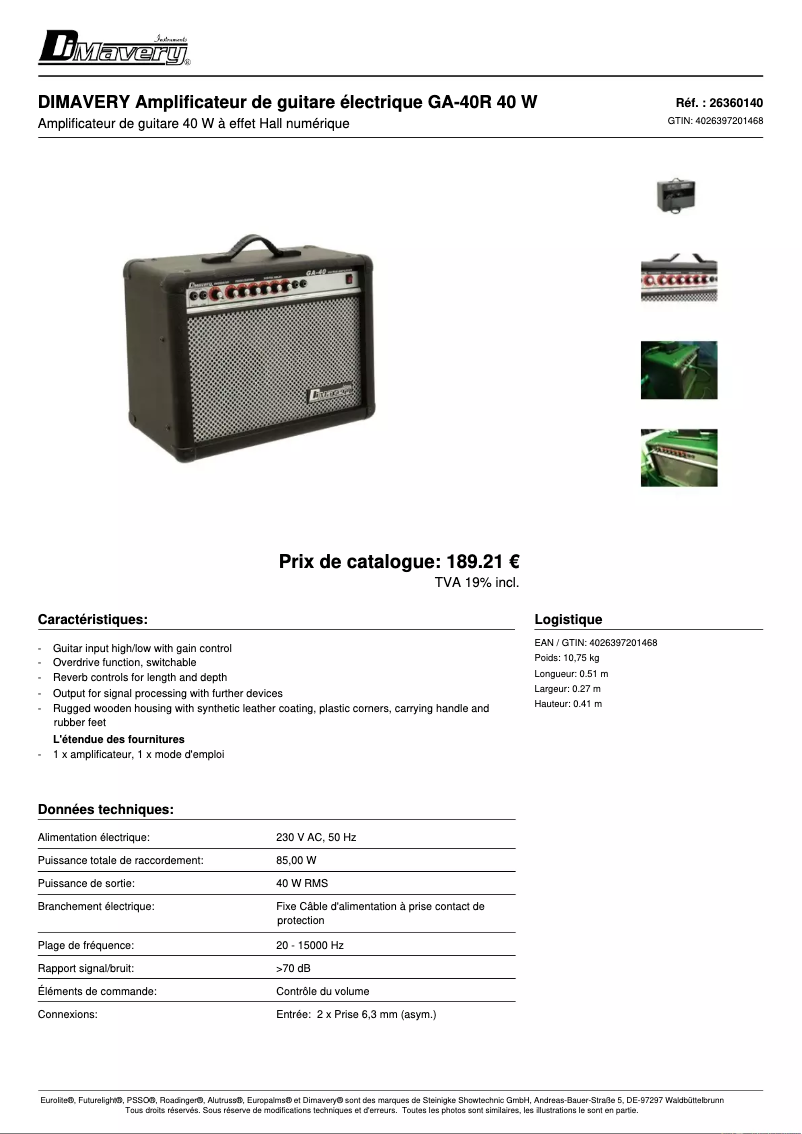 Image de la première page du manuel de l'appareil GA-40