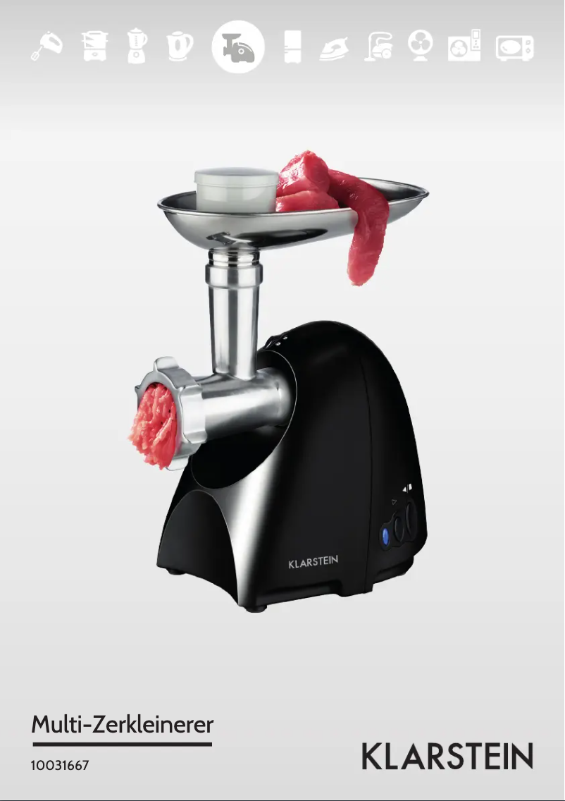 Page 1 de la notice Manuel utilisateur Klarstein 10031667