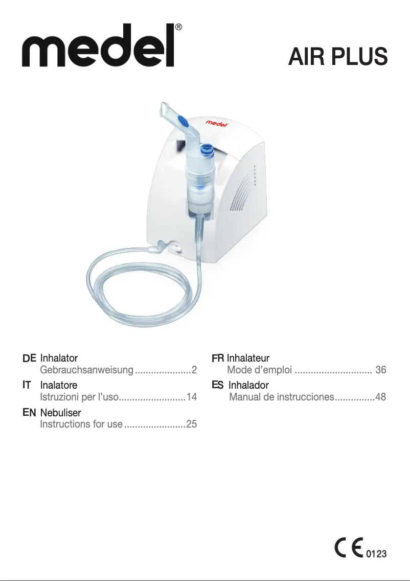 Page 1 de la notice Manuel utilisateur Medel Air Plus