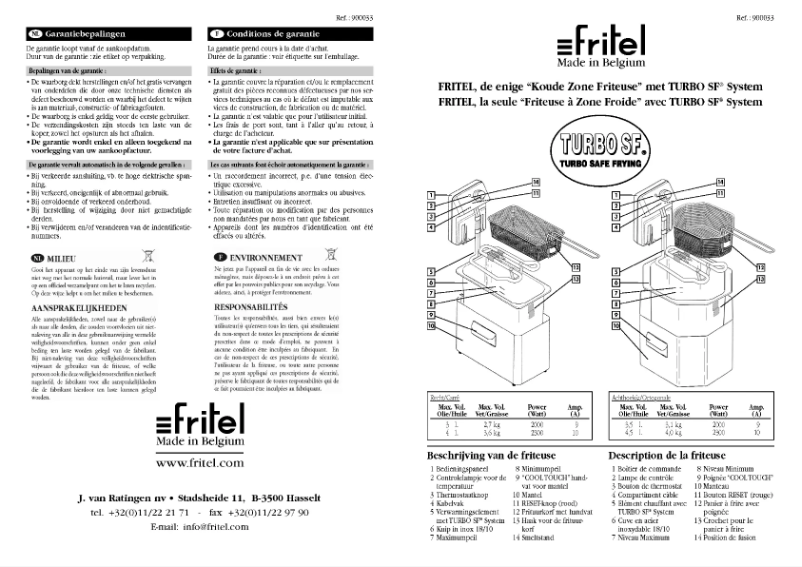 Page 1 de la notice Manuel utilisateur Fritel Super 25