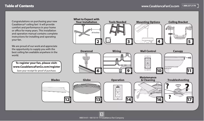 Page 1 de la notice Manuel utilisateur Casablanca Stealth 59092