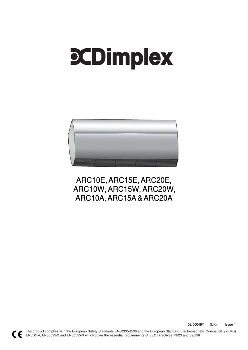 Page n°1 - Manuel utilisateur Dimplex ARC10W