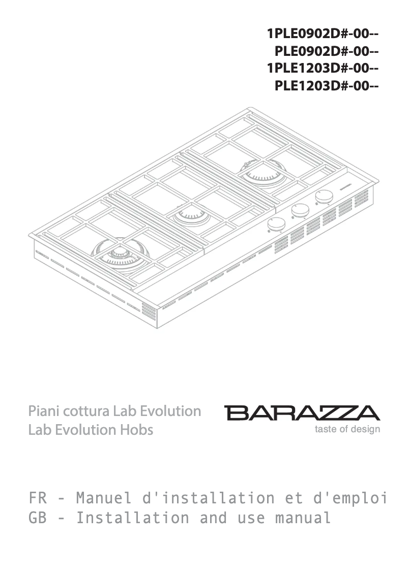 Page 1 de la notice Manuel utilisateur Barazza 1PLE3D