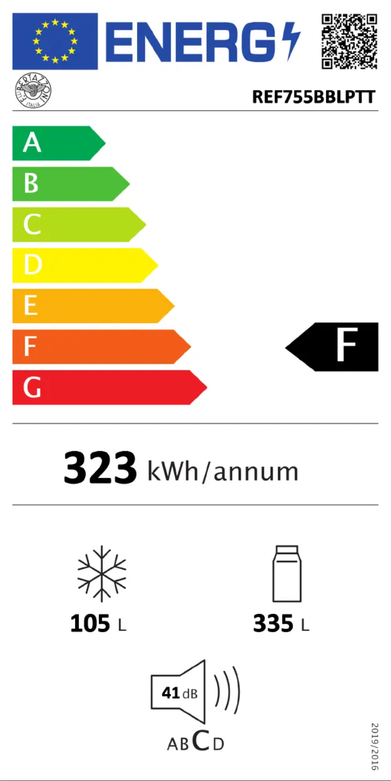 Image de la première page du manuel de l'appareil REF755BBLPTT