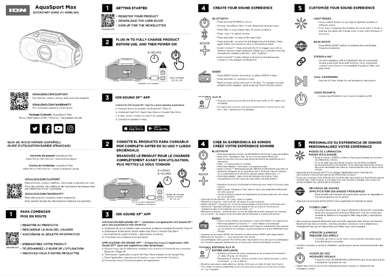 Page 1 de la notice Guide de démarrage rapide ION AquaSport Max