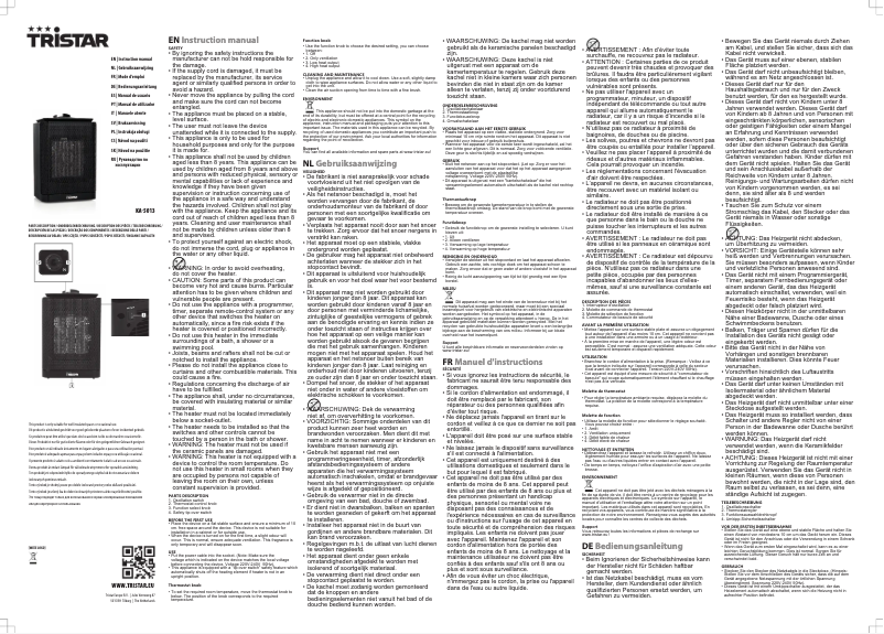 Image de la première page du manuel de l'appareil KA-5013