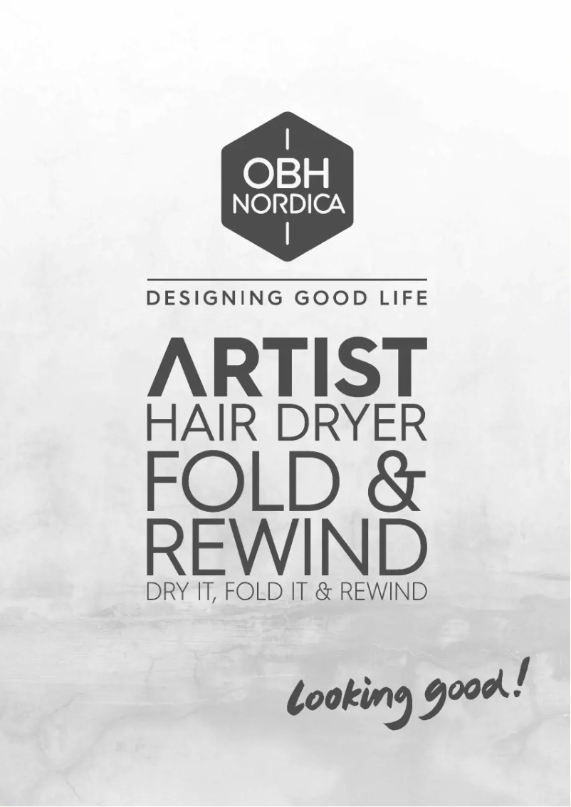 Page 1 de la notice Manuel utilisateur OBH Nordica Artist Fold & Rewind 5164