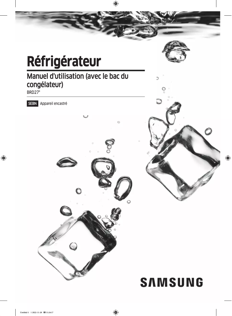Page 1 de la notice Manuel utilisateur Samsung BRD27600EWW
