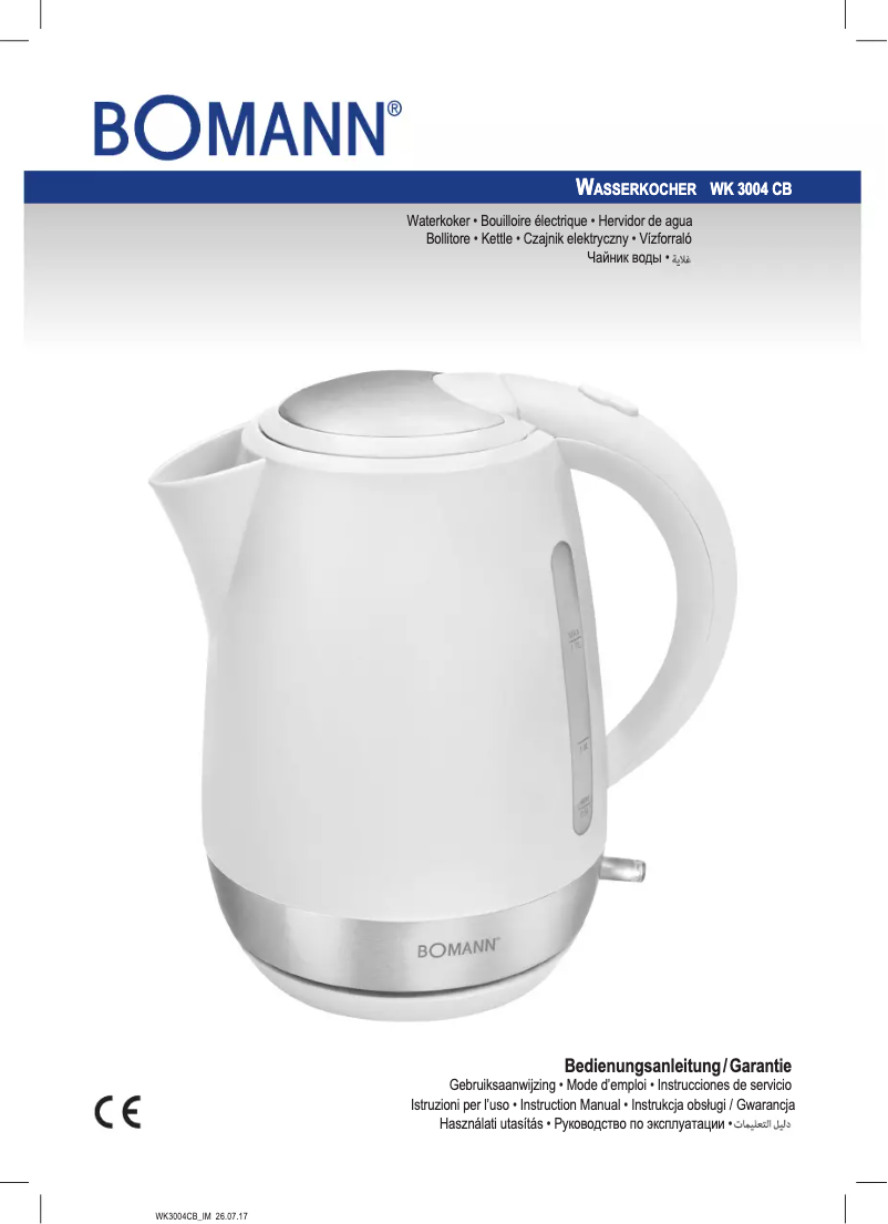 Page n°1 - Manuel utilisateur Bomann WK 3004 CB