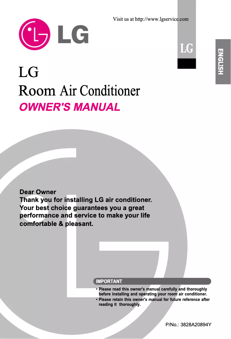 Page n°1 - Manuel utilisateur LG TSNC122ERA0
