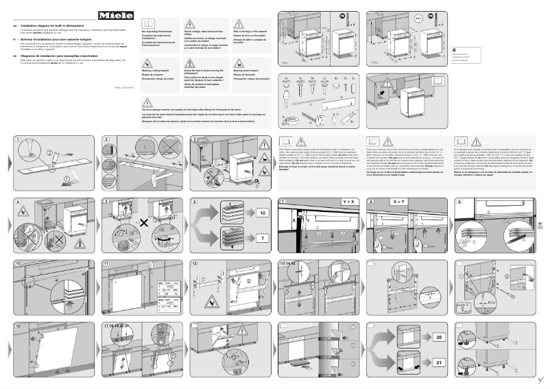 Page n°1 - Instructions / montage Miele G 6835 SCi AM