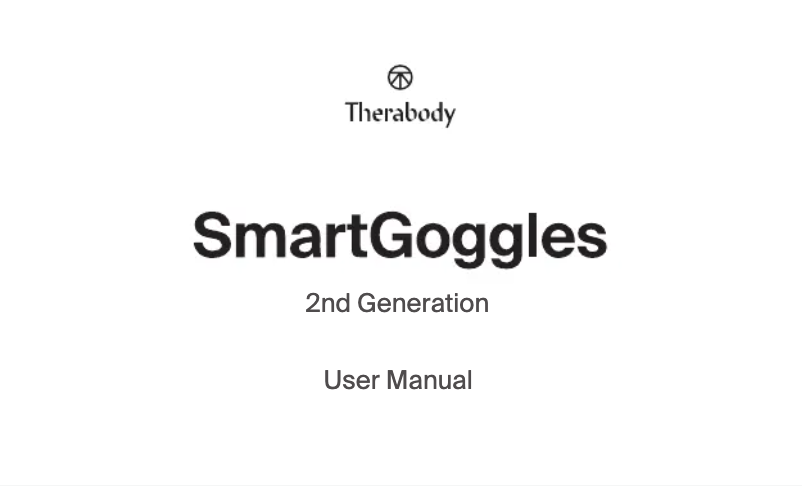 Page 1 de la notice Manuel utilisateur Therabody SmartGoggles