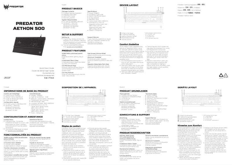 Página 1 del manual Manual de usuario Acer Predator Aethon 500