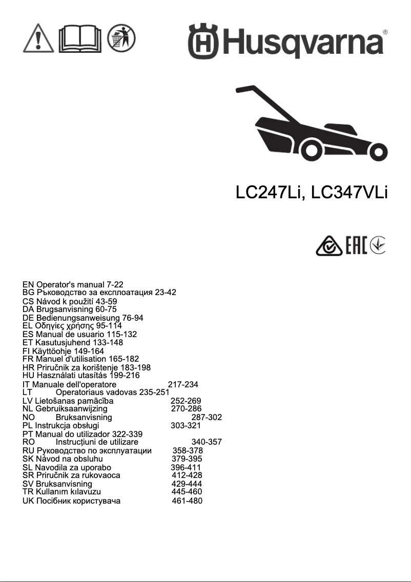Image de la première page du manuel de l'appareil LC 247Li