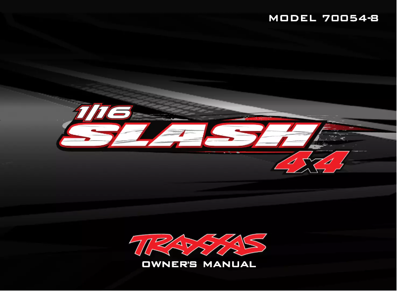 Page 1 de la notice Manuel utilisateur Traxxas Slash