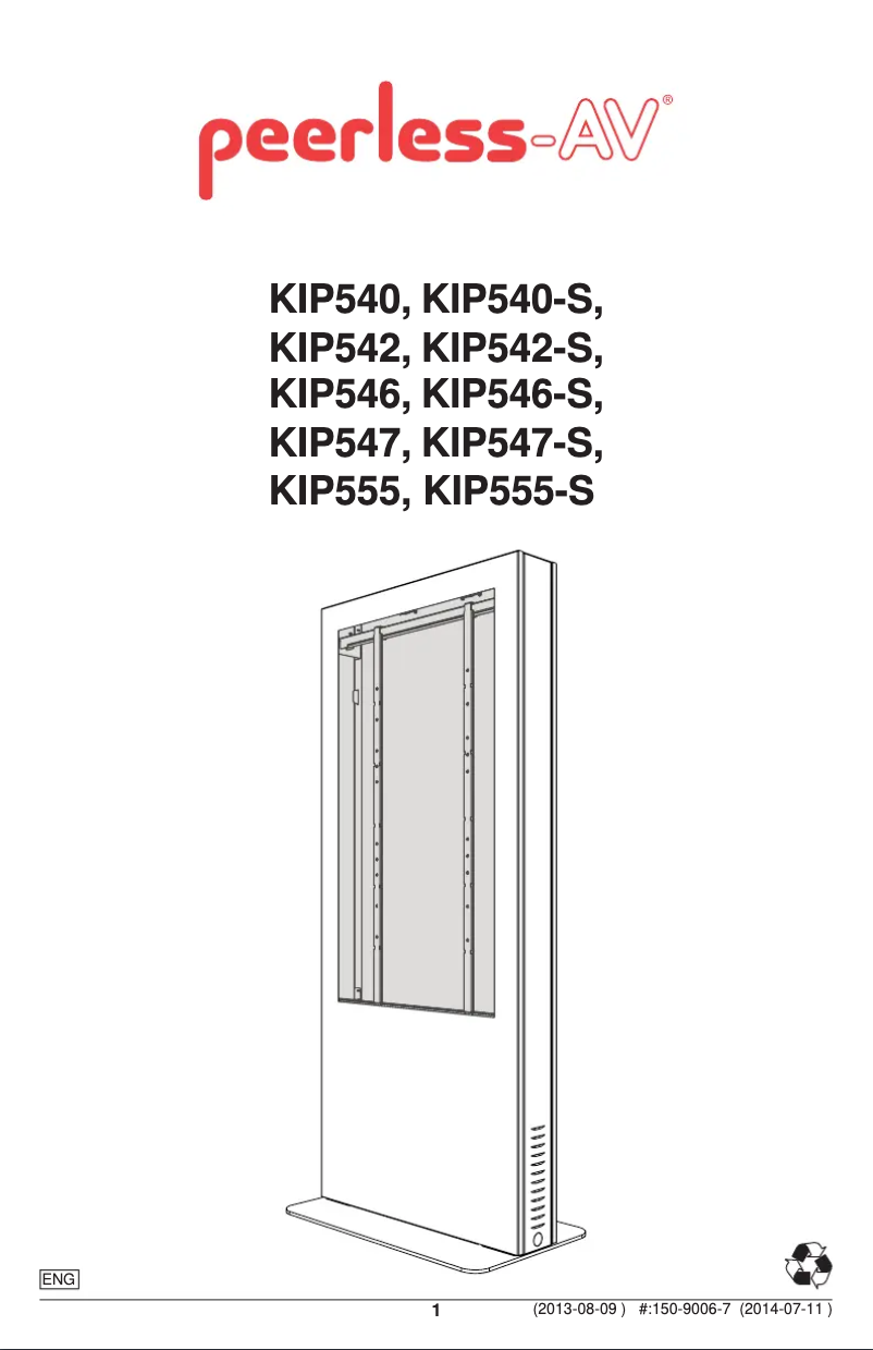 Image de la première page du manuel de l'appareil KIP547