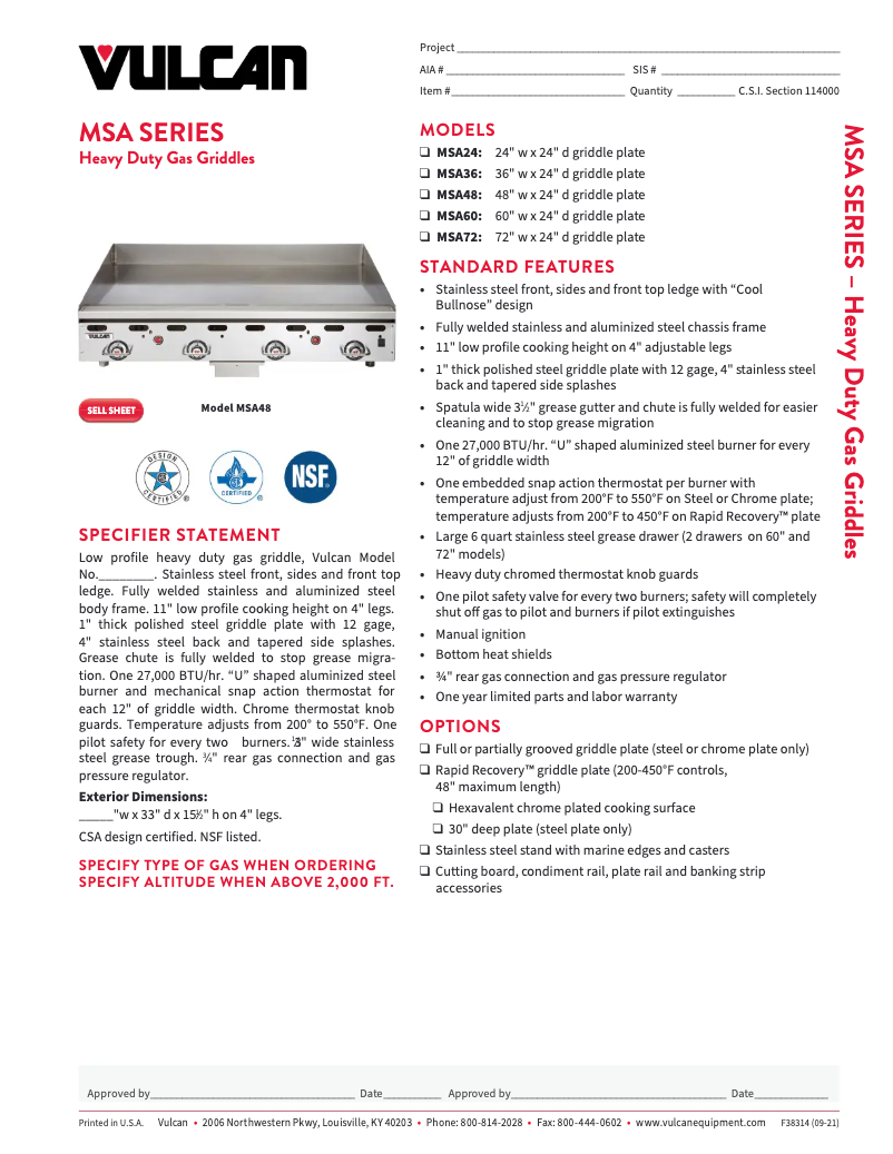 Image de la première page du manuel de l'appareil MSA48