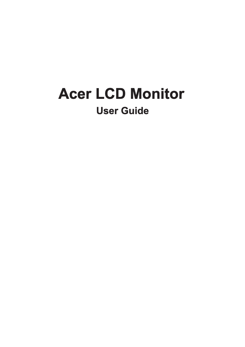 Page n°1 - Manuel utilisateur Acer Nitro XR3