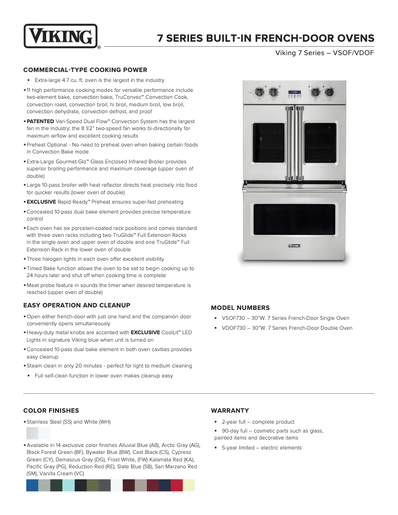 Image de la première page du manuel de l'appareil VDOF7301BW