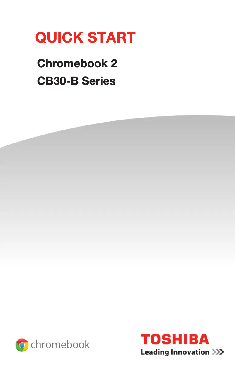 Page 1 de la notice Manuel utilisateur Toshiba Chromebook 2 CB30-B Series