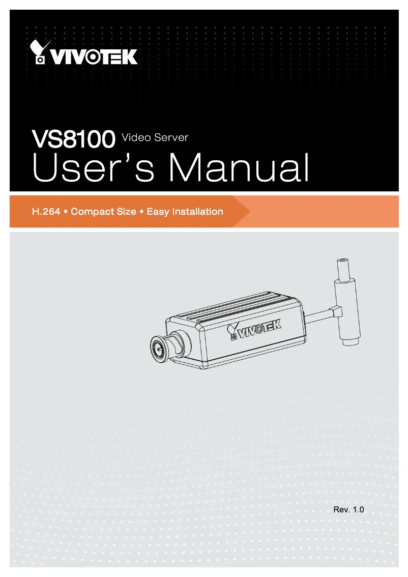 Page 1 de la notice Manuel utilisateur Vivotek VS8100