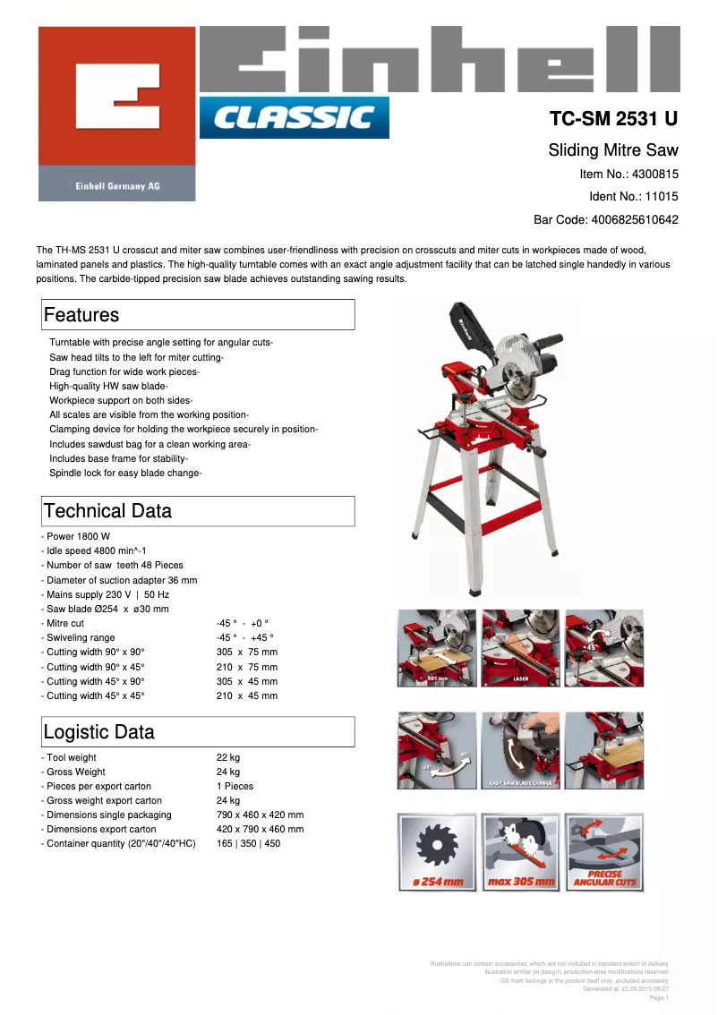 Image de la première page du manuel de l'appareil TC-SM 2531 U