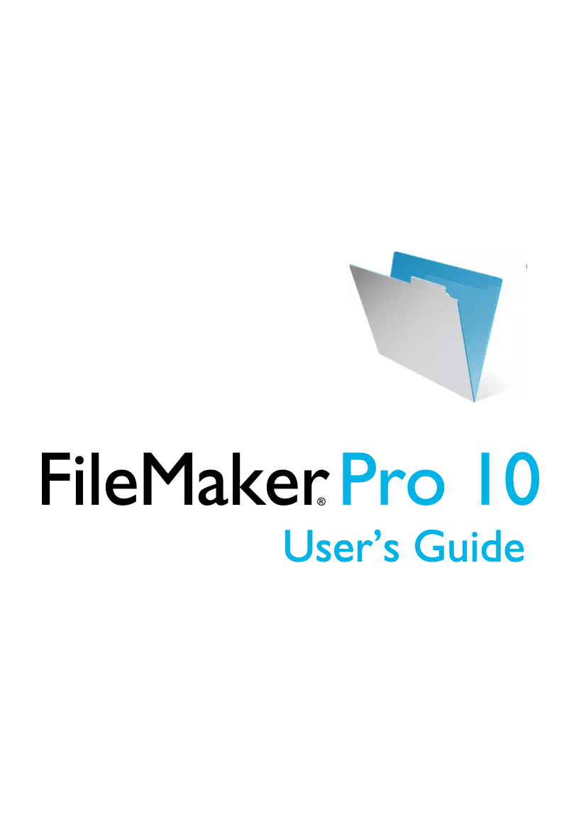 Page 1 de la notice Manuel utilisateur FileMaker Pro 10