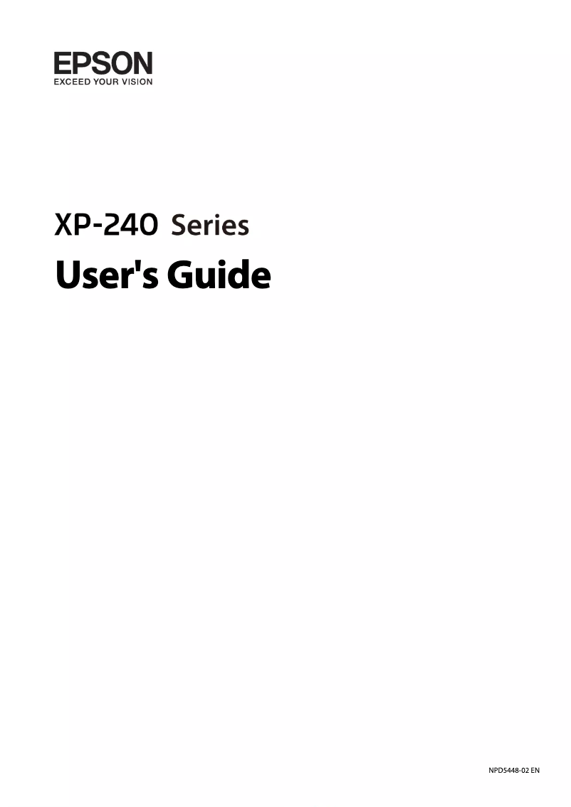 Page n°1 - Manuel utilisateur Epson Expression Home XP-344