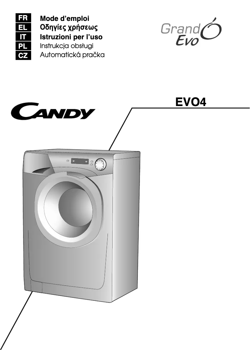 Page n°1 - Manuel utilisateur Candy EVO4 1072D/1-S