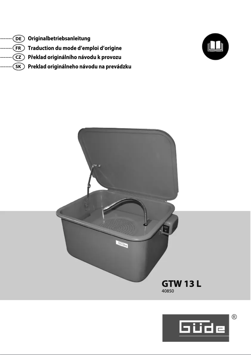 Image de la première page du manuel de l'appareil GTW 13 L