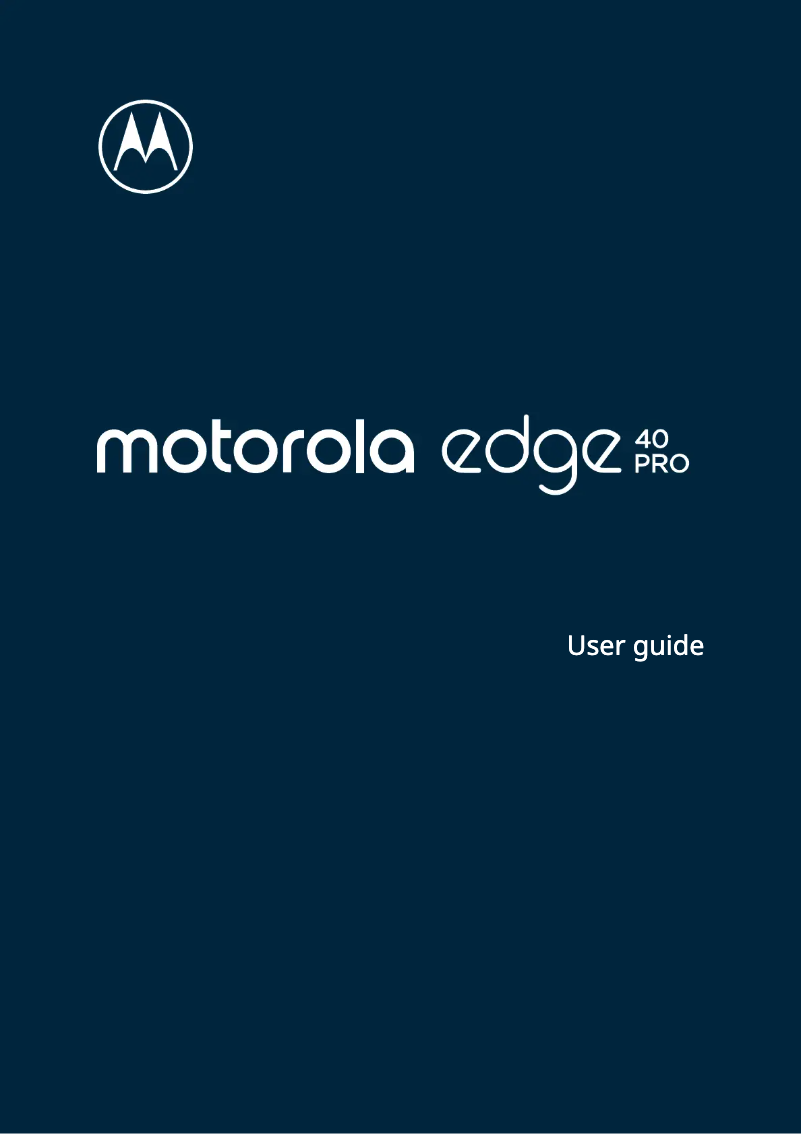 Page 1 de la notice Manuel utilisateur Motorola Edge 40 Pro