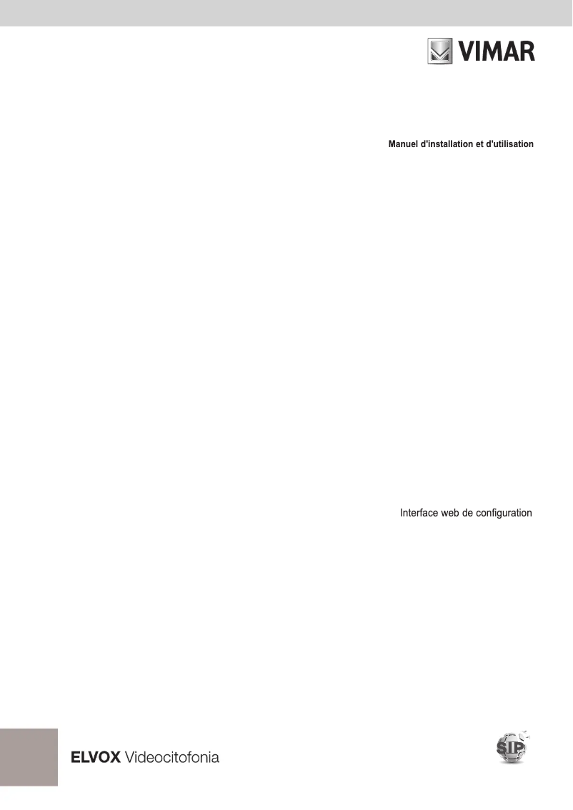 Page n°1 - Manuel utilisateur Vimar ELVOX K41007.01