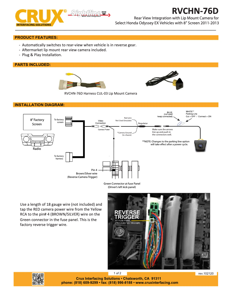 Image de la première page du manuel de l'appareil RVCHN-76D